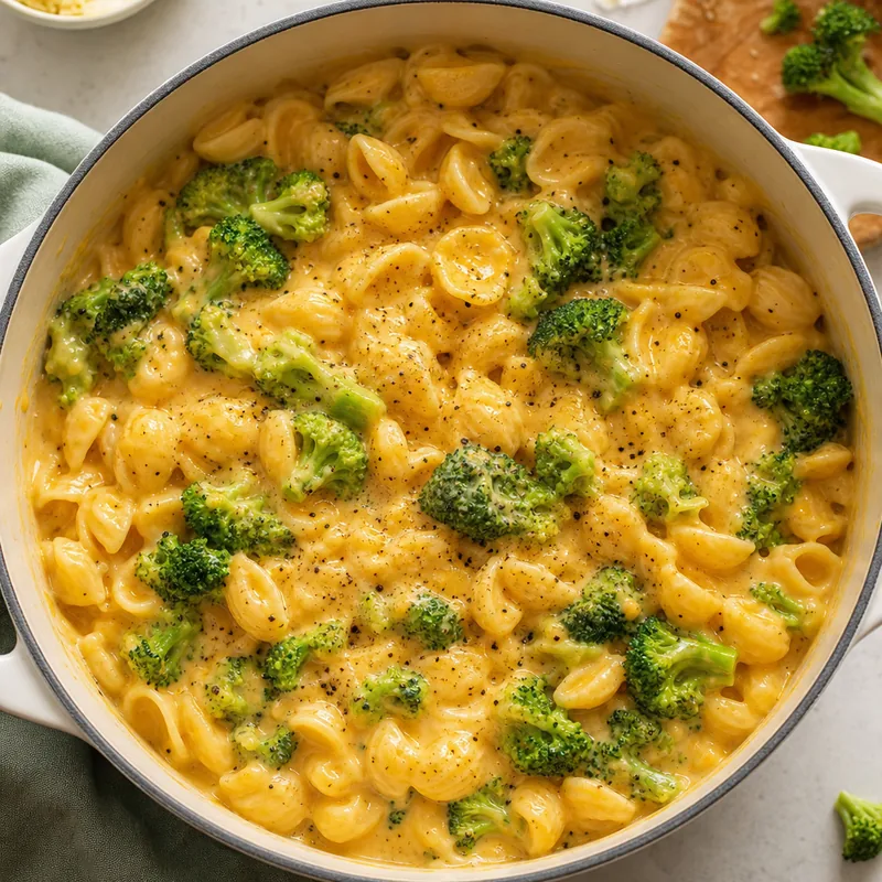 One-Pot Broccoli Cheddar Pasta