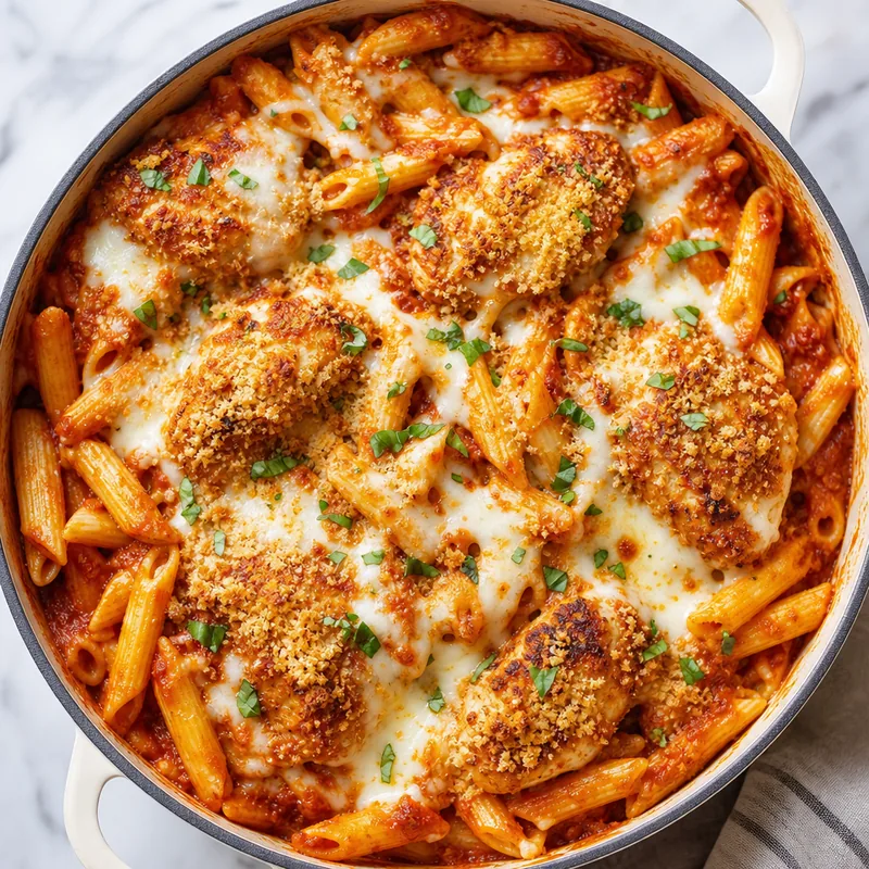 One Pot Chicken Parmesan Pasta
