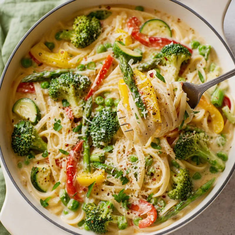 One-Pot Pasta Primavera