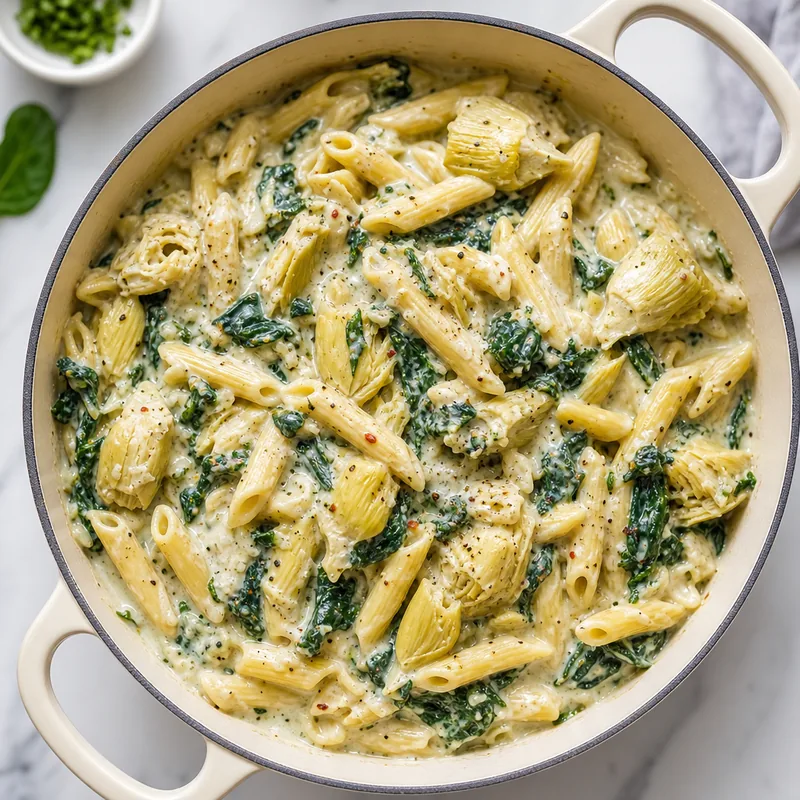One-Pot Spinach Artichoke Pasta