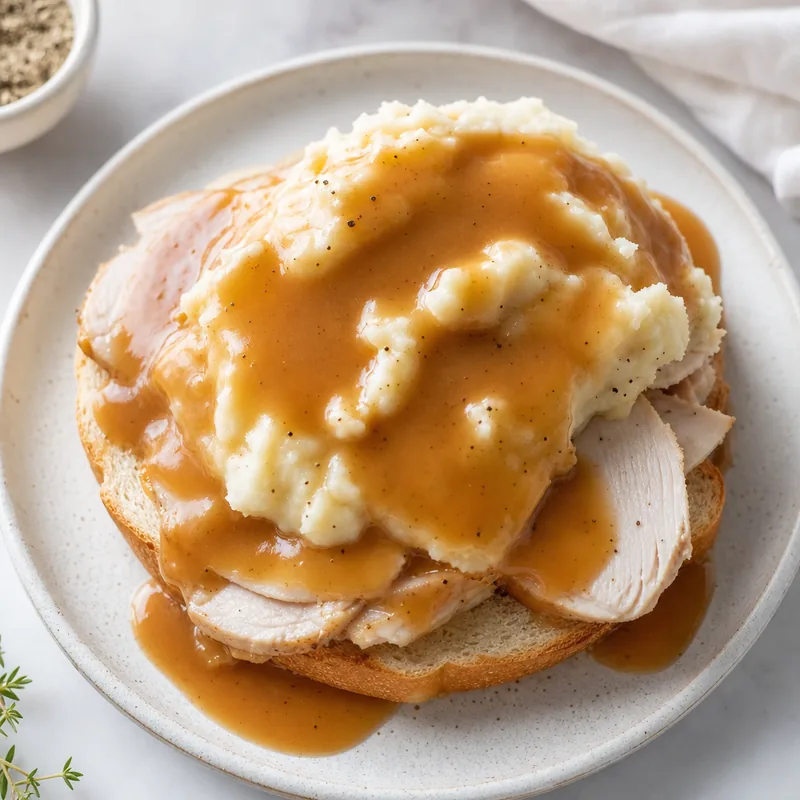 Open-Faced Turkey Sandwich