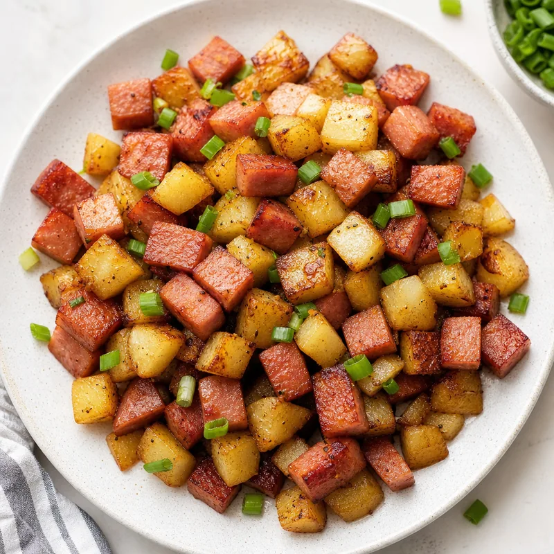 Pan-Fried Spam and Potato Dinner