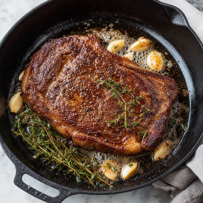 Pan-Seared Ribeye Steak