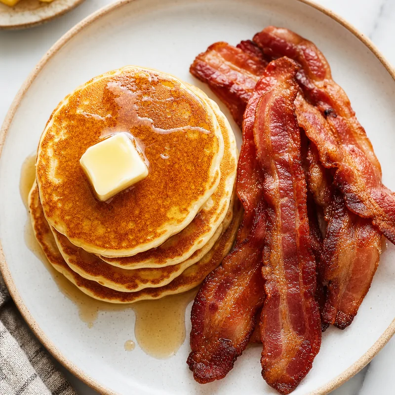 Pancakes with Crispy Bacon