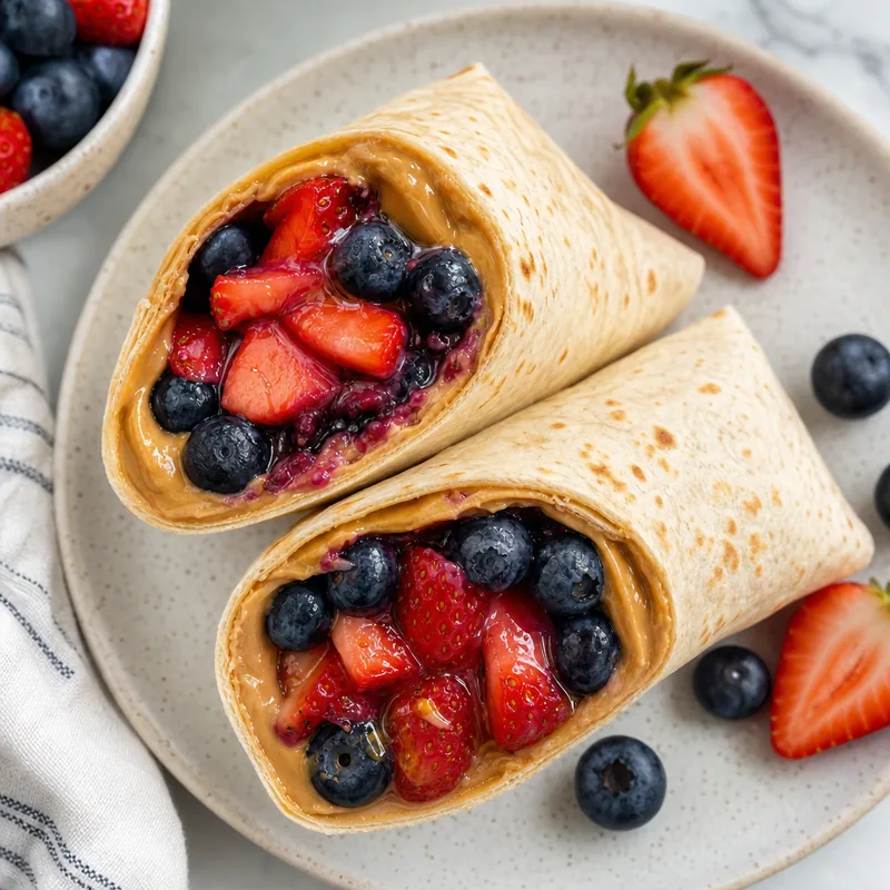Peanut Butter and Berry Wrap