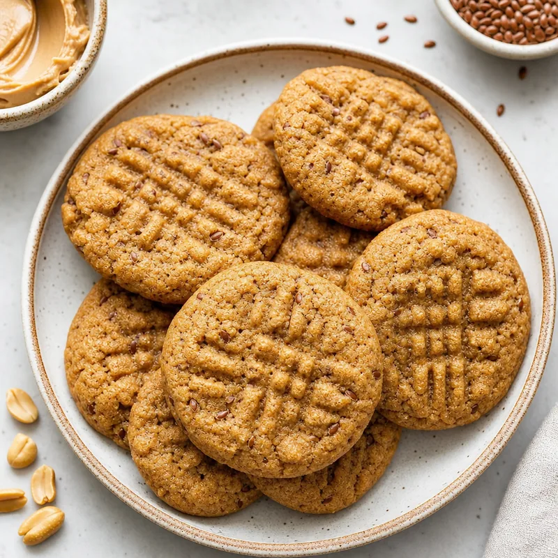 Peanut Butter Flax Cookies
