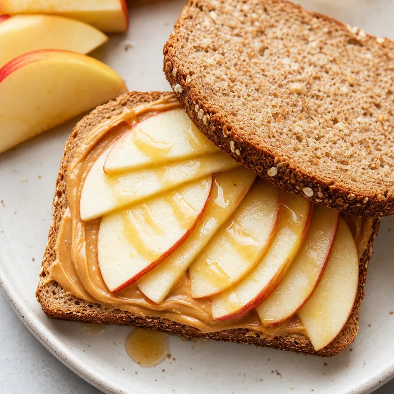 Peanut Butter Honey Apple Sandwich