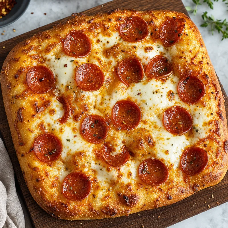 Pepperoni and Mozzarella Focaccia
