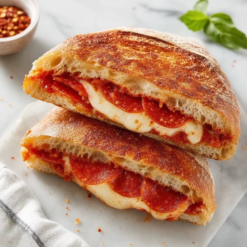 Pepperoni and Mozzarella Panini