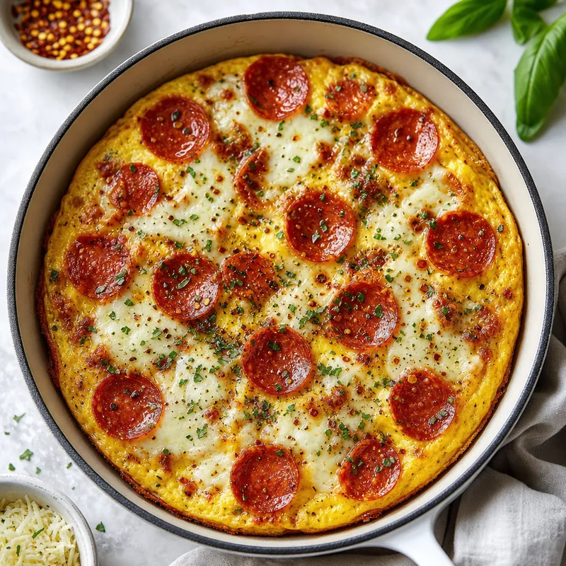 Pepperoni Pizza Frittata