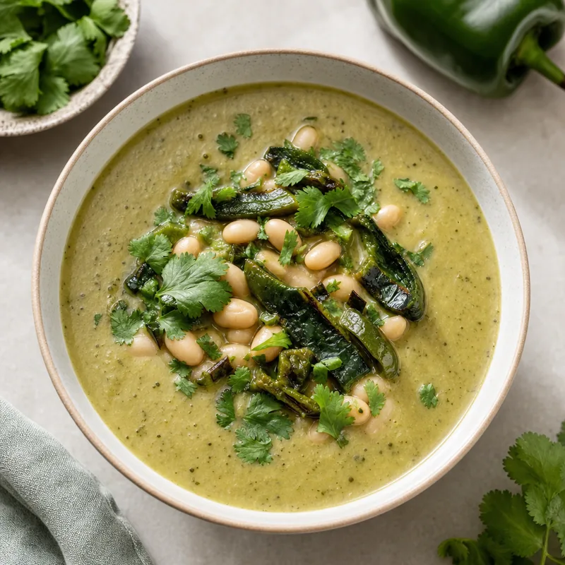 Poblano And Bean Soup