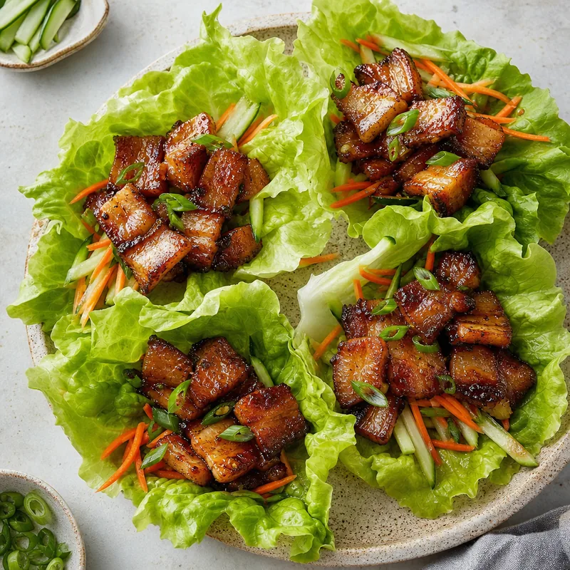Pork Belly Lettuce Wraps