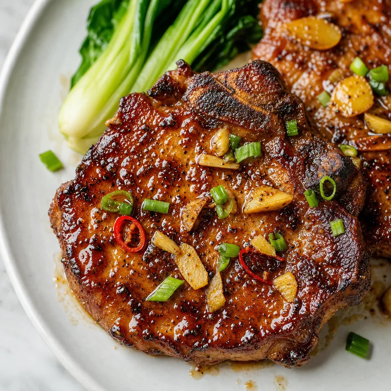 Pork Cutlet with Ginger Glaze