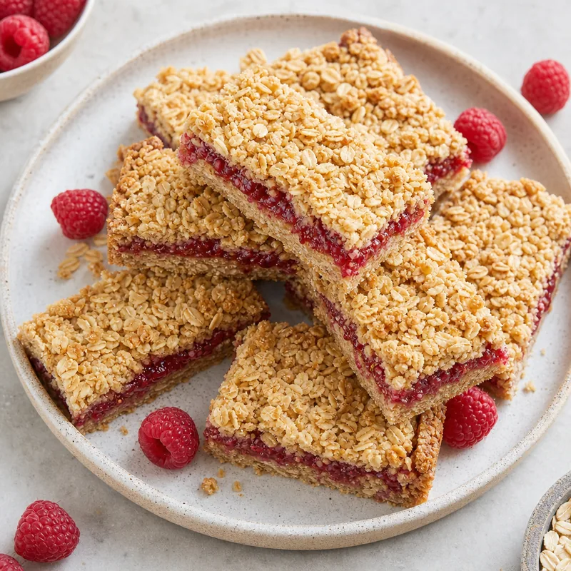 Raspberry Oat Bars