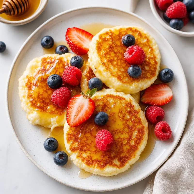 Ricotta Pancakes with Honey
