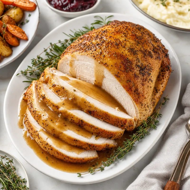 Roast Turkey Breast with Pan Gravy