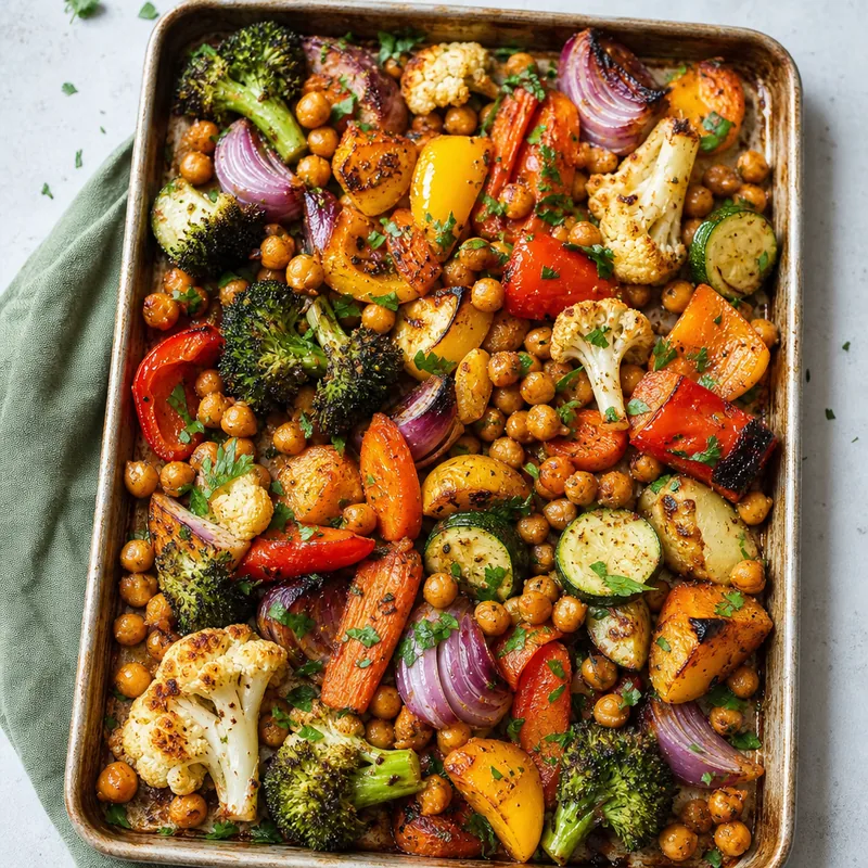 Roasted Chickpea & Vegetable Tray