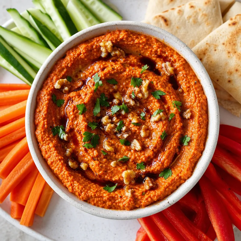 Roasted Red Pepper and Walnut Dip
