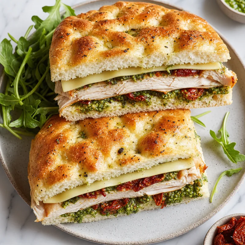 Roasted Turkey and Pesto Sandwich
