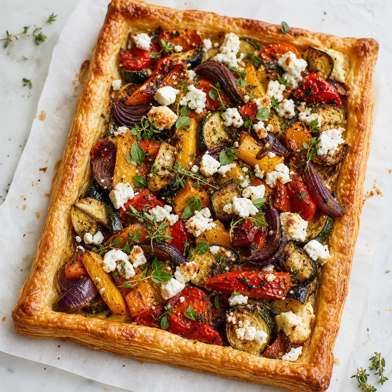Roasted Vegetable & Feta Tart