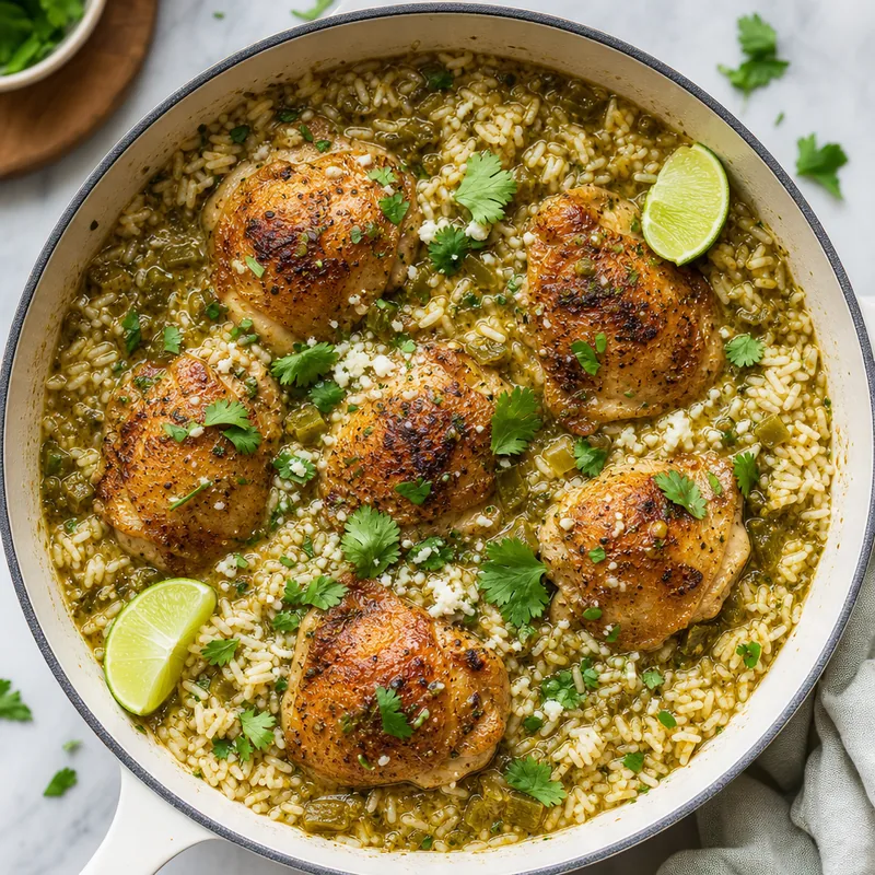 Salsa Verde Chicken and Rice