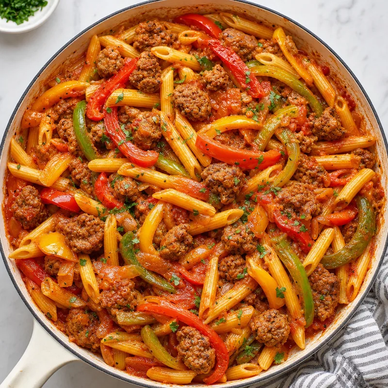 Sausage & Pepper Pasta Skillet