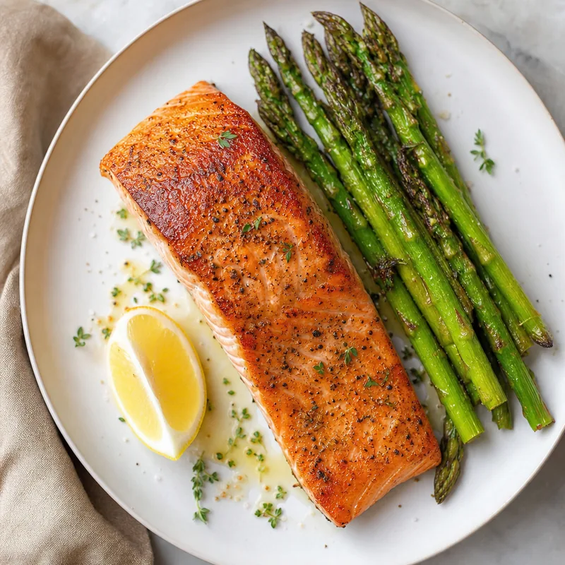 Seared Salmon Fillet with Asparagus