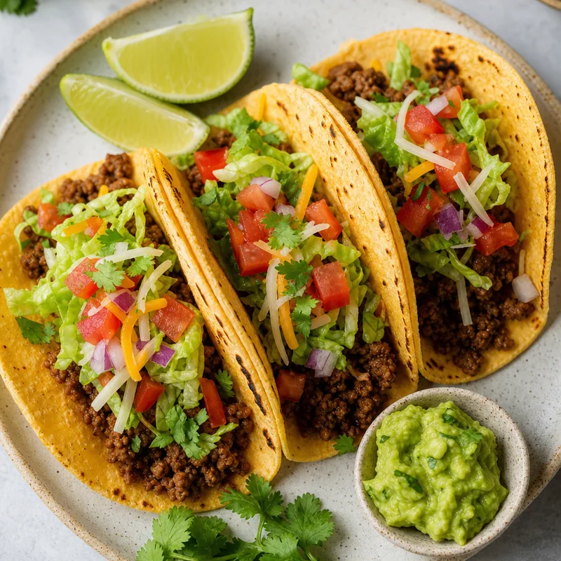 Seasoned Ground Beef Tacos