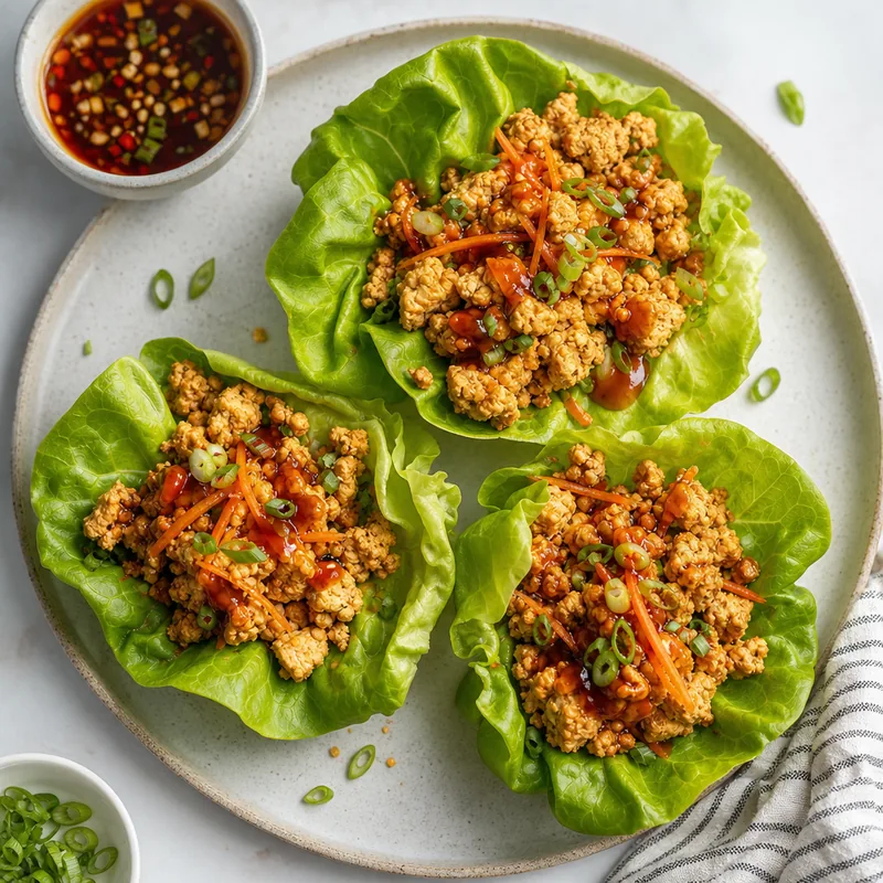 Seasoned Tofu Lettuce Wraps