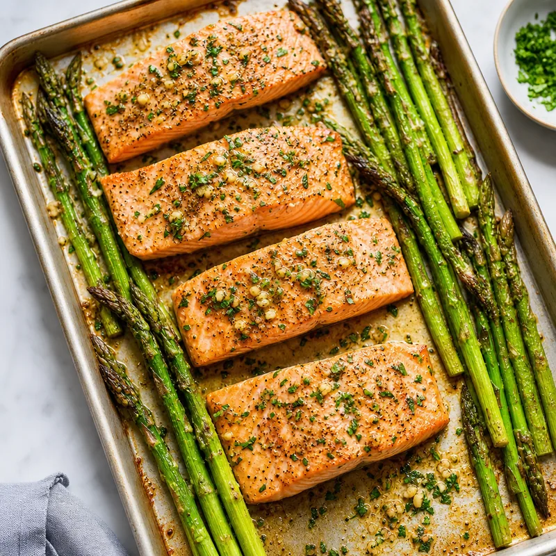 Sheet Pan Salmon and Asparagus