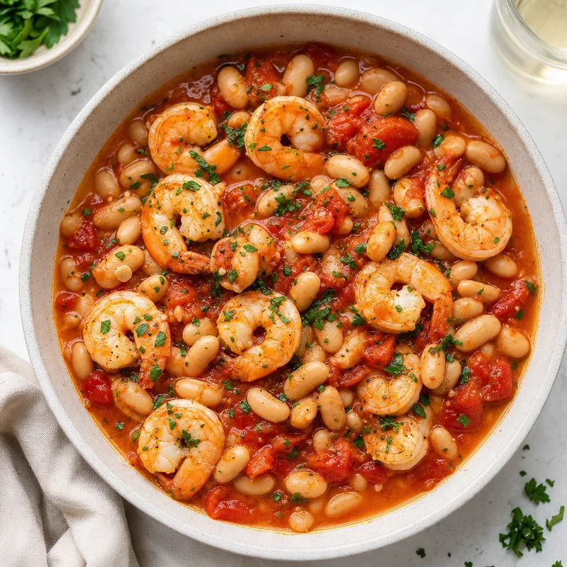 Shrimp and White Bean Sauté