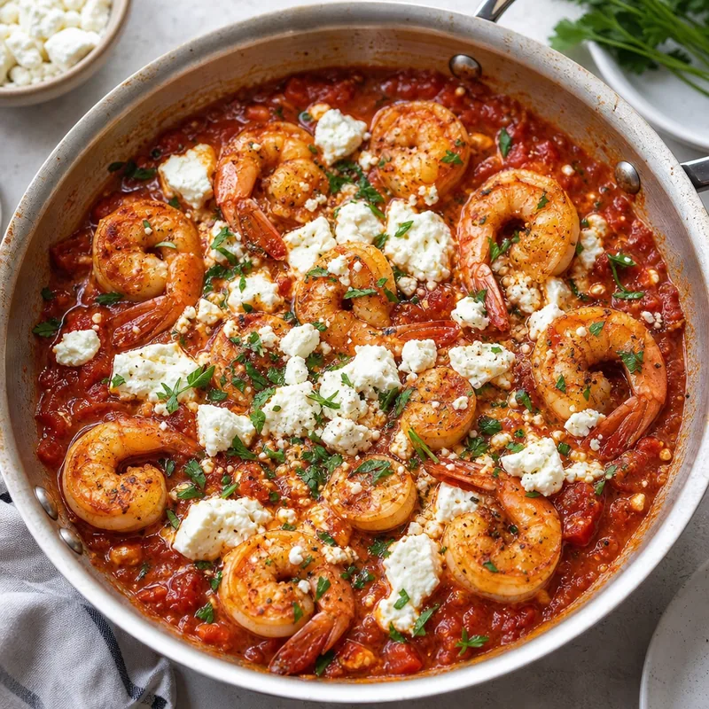 Shrimp Saganaki with Feta