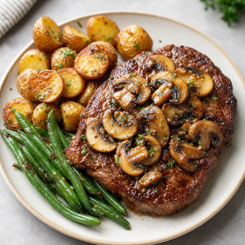 Sirloin Steak With Mushrooms
