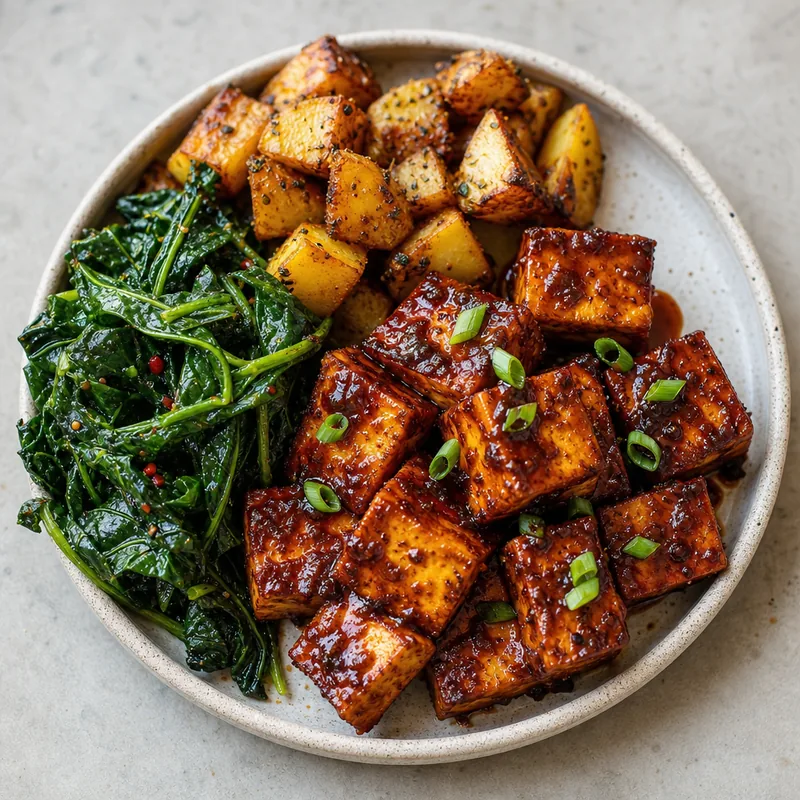 Smoky BBQ Tofu Plate