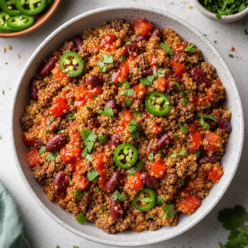 Spicy Beef and Bean Quinoa