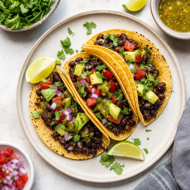 Spicy Black Bean Tacos