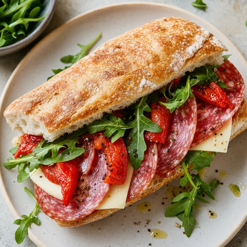 Spicy Genoa Salami Sandwich