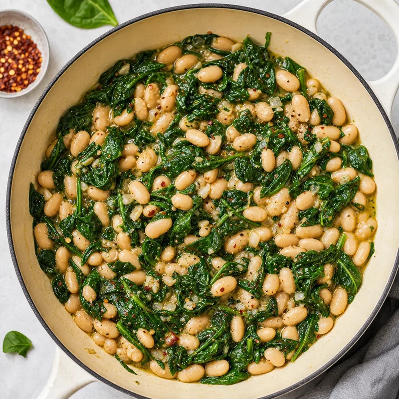 Spinach and White Bean Skillet