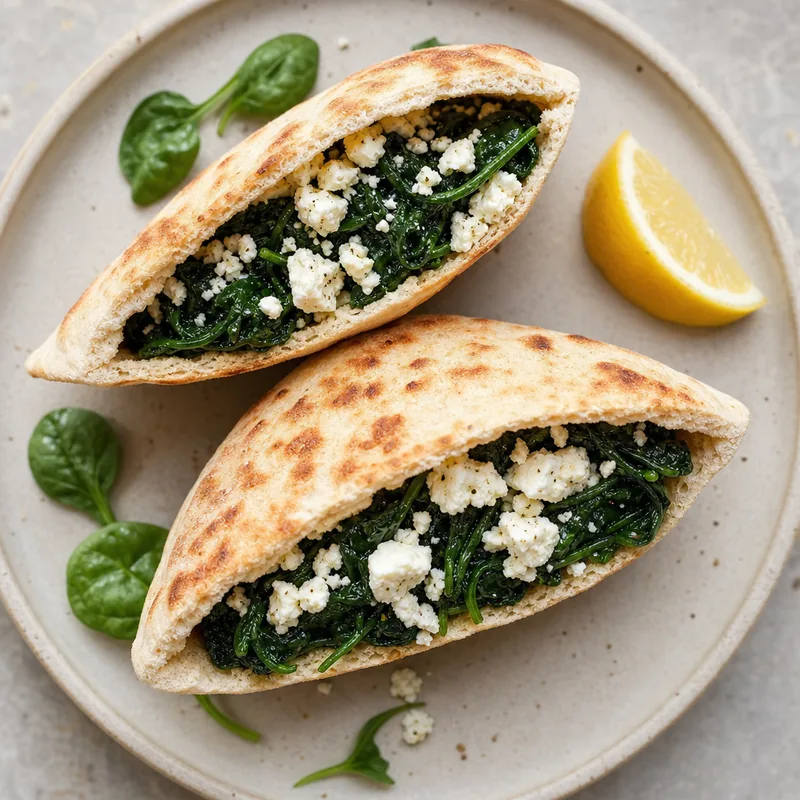 Spinach Feta Pita Pocket