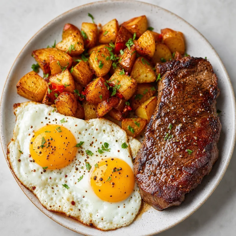 Steak and Eggs Dinner