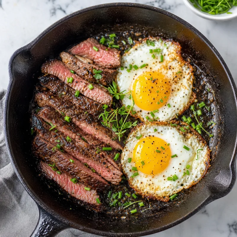 Steak and Eggs Skillet Dinner