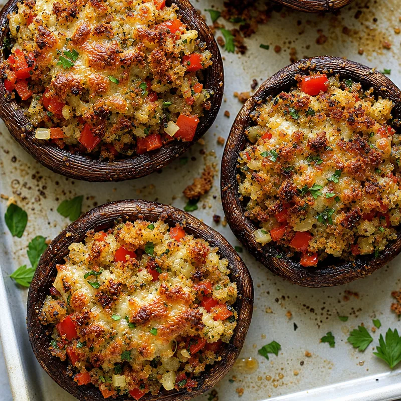 Stuffed Portobello Mushroom Caps