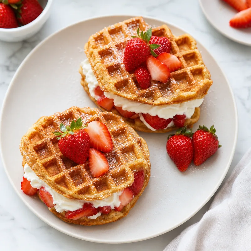 Stuffed Strawberry Waffles