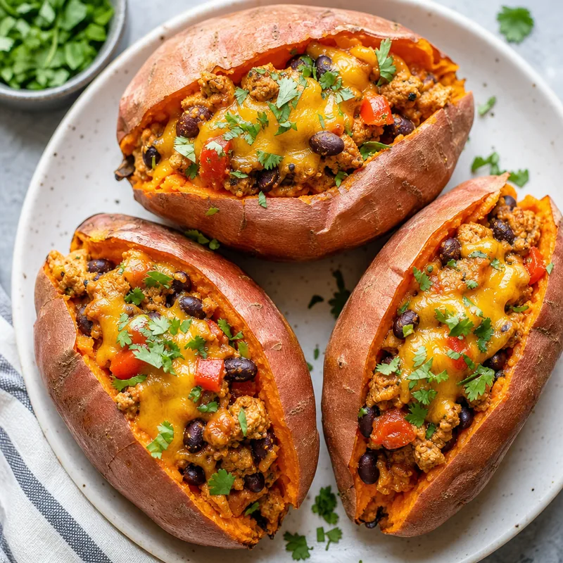 Taco Stuffed Sweet Potatoes