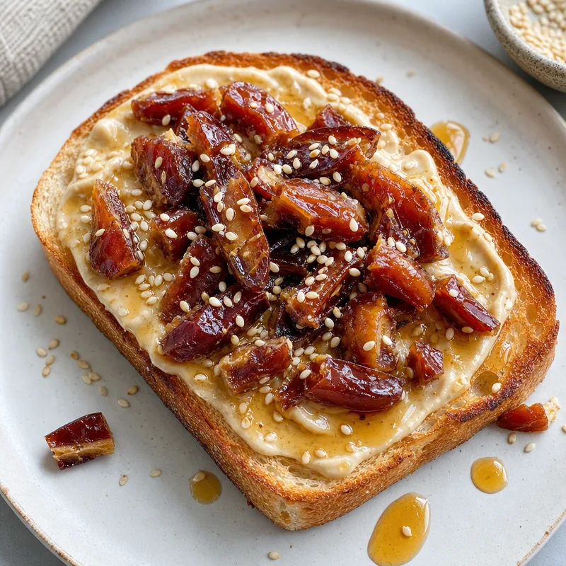 Tahini Date Toast