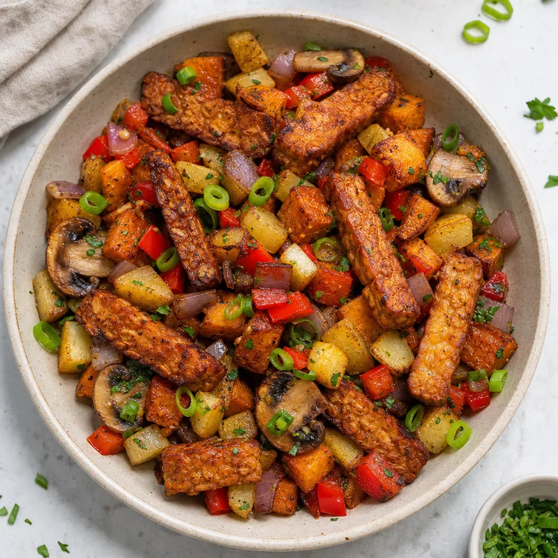 Tempeh Bacon Hash