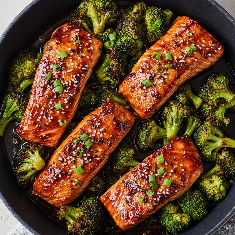 Teriyaki Salmon and Broccoli