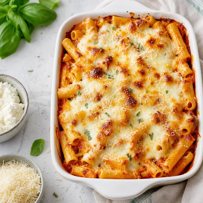 Three Cheese Ziti Bake
