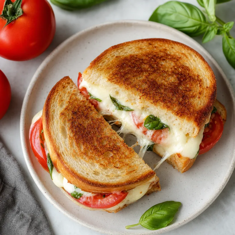 Tomato Basil Grilled Cheese