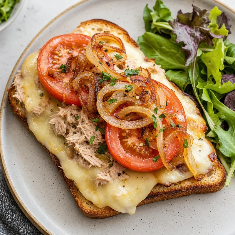 Tuna Melt with Tomato & Onion